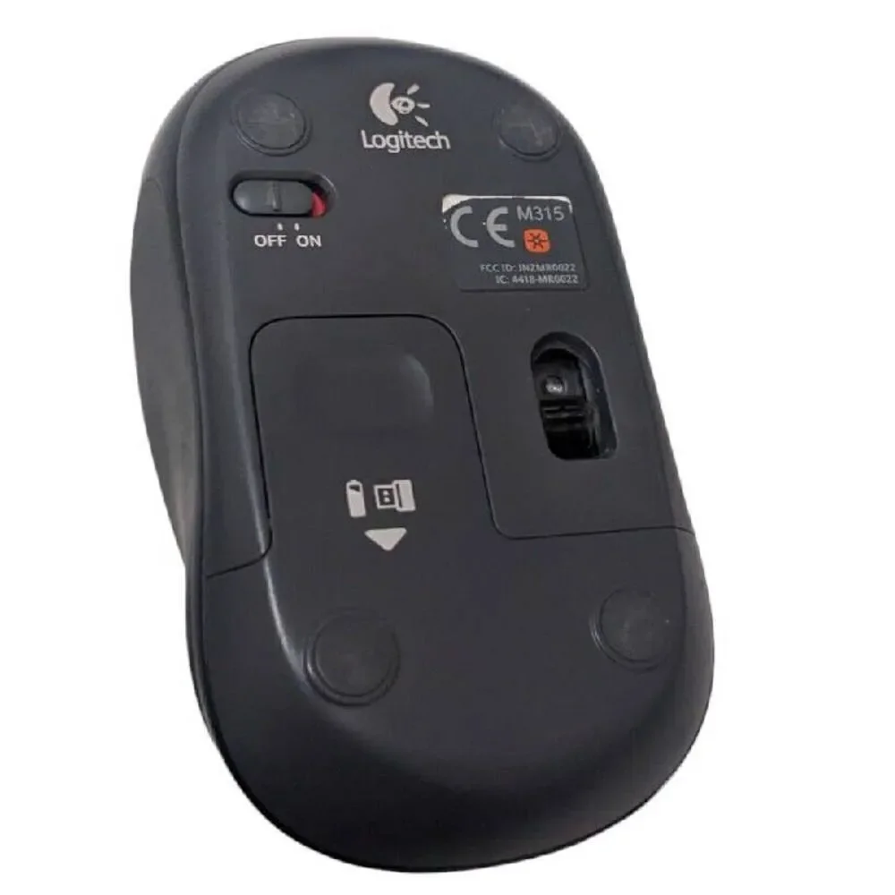 Logitech Wireless Mouse M315 M317 M325‎ Silver Gray Mini Very Good